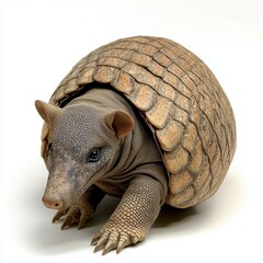 Fototapeta premium Armadillo on White Background