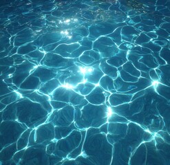 Rippled turquoise water surface, sunlit