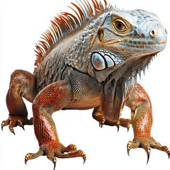 Red Iguana Isolated on White Background