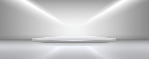 White Stage with Spotlights Minimalist Presentation, mockup ,productstage