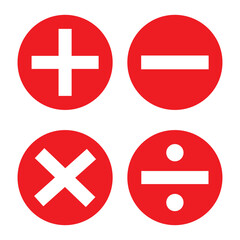 Obraz premium plus and minus vector icon, plus-minus math sign, positive and negative symbol, addition and subtraction sign, vector illustration on transparent background 