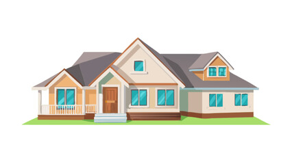 Find your dream home beautiful house illustration with architectural design and real estate property concept