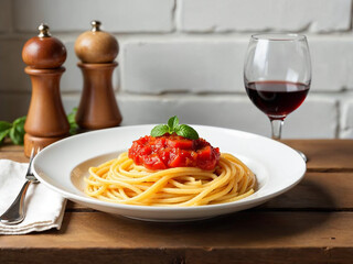 Spaghetti mit Tomatensoße