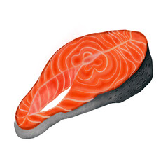 raw salmon steak