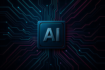 Artificial Intelligence concept featuring Generative AI and Large Language Models (LLM), symbolizing smart automation, data-driven processing, and futuristic AI technology
