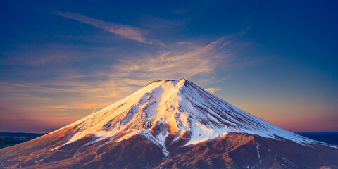 volcano in the sky mount fuji in japan mount fuji in the morning
