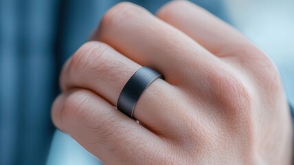 Medical ring, wearing smart in highlighting technological innovation professional healthcare wearables