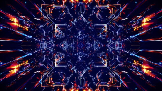 vibrant 4K digital animation featuring rich orange tech inspired patterns abstract gradients perfect high resolution creative content motion backgrounds digital media