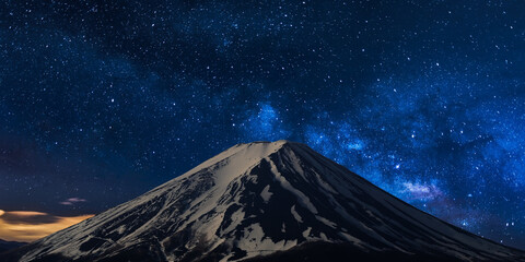 volcano in the sky mount fuji in japan mount fuji in the morning