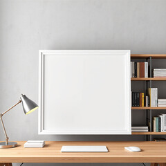 blank canvas mockup in a stylish modern room with natural light elegant interior design showcasing empty artwork space versatile display for creatives designers and artists inspiration minimalistic ae