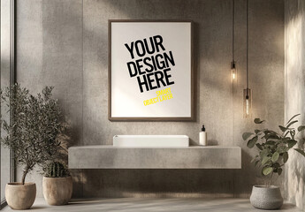 Mock up of a photo frame