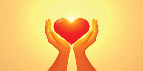 hands holding heart