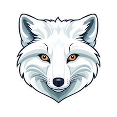 Clean flat mascot logo of a clever fox face