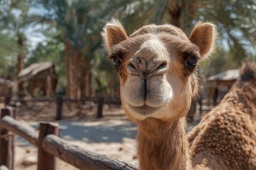Obraz premium adorable camel at Abu Dhabi zoo