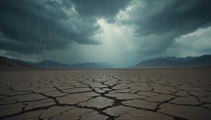 Dramatic weather changes dry lakebed landscape photography desolate environment low angle climate impact