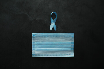 Colored ribbon symbol. Symbol of struggle. Background with ribbon.