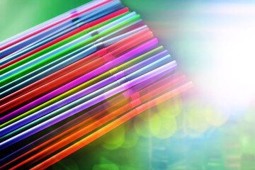 straw straws plastic drinking background colourful  full screen many group plastic single use ban banned straw  in EU concept - stock photo, stock photograph image picture