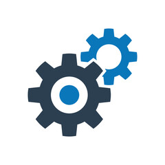 Gear Setting Icon Simple Vector Design