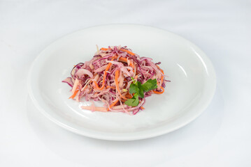 sauerkraut on a white plate