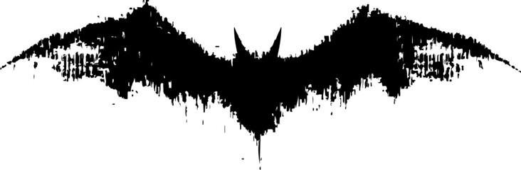 Obraz premium grunge silhouette of a bat illustration