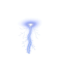 Glowing Neon Electric Bolt for Technology and Energy Use on transparent background PNG
