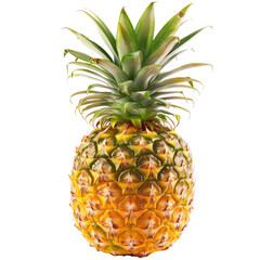 Ripe pineapple, vibrant yellow and green