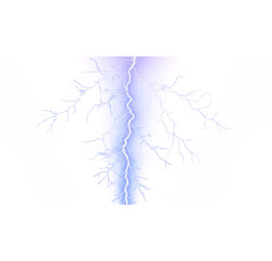 Blue Electric Thunderbolt Flash Energy Icon on transparent background PNG
