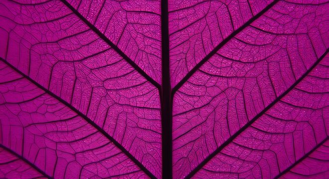 Vibrant purple leaf close-up with intricate veins