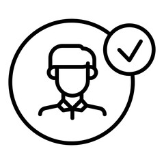 Verified person status icon