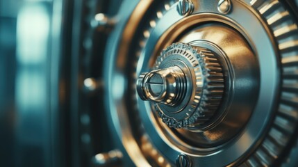 A close-up of a sophisticated combination lock on a bank vault, its dial being turned with precision. A symbol of finding the right combination for success, security, or unlocking a market.
