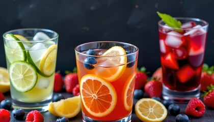 Fototapeta premium Vibrant Summer Beverage Still Life
