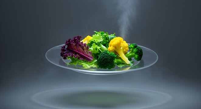 Zero-gravity fruit garden with futuristic harvesting tools, making fresh ingredients for space station hydration

