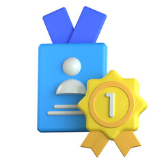 Award 3d icon colorful design