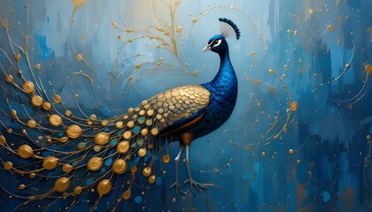 peacock on a wooden wall, Graceful peacocks with colorful feathers, beaks, and green heads are beautiful wild birds found in nature, from zoos and parks to illustrations and vectors