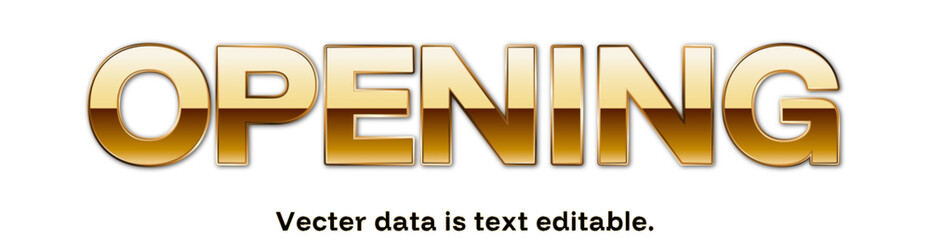 GOLD文字_OPENING_ベクターデータは打ち換え可能_アピアランス編集可能_02 © yuikabotte