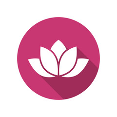 Lotus circle icon isolated on transparent background