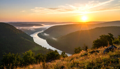 Sunrise River Valley Panorama.