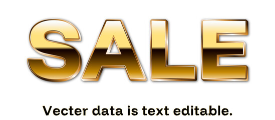 GOLD文字_SALE_ベクターデータは打ち換え可能_アピアランス編集可能