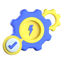Time management 3d icon colorful design