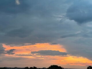 sunset in the sky