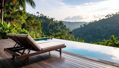 Tropical Poolside Luxury View.