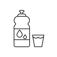 Illustration of a drinking bottle icon vector