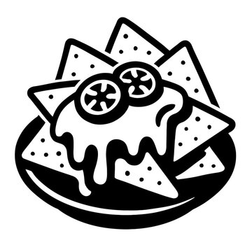 black nachos with cheese and lime clip art preview