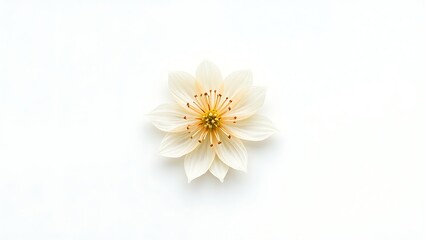 Obraz premium Delicate White Flower on White