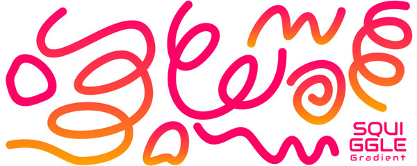 Dynamic, motion-inspired forms create a vibrant and energetic visual labeled, abstract  squiggle gradient Design backdrop white