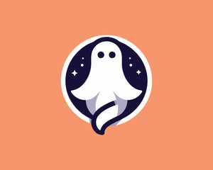 Minimalist Ghost Logo Design