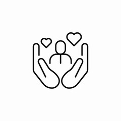 customer care advocation icon sign vector