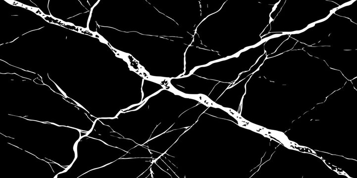 "A striking, high-contrast black and white abstract pattern resembling fractured glass or lightning bolts across a dark sky, emphasizing sharp lines and dynamic tension."