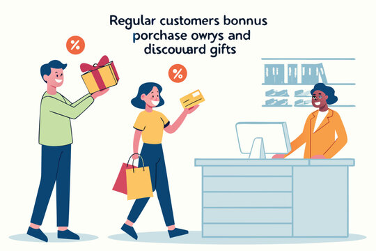 Regular clients receive bonus gifts for shopping at the store while enjoying discounts during a promotional event