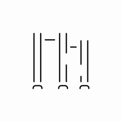 gym horizontal bars icon sign vector